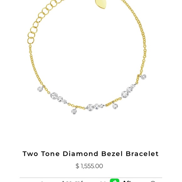 Meira T Two-Tone 14k Gold and Silver .44 ct, nine Diamonds and chain bracelet - Picture 2 of 8